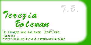 terezia boleman business card